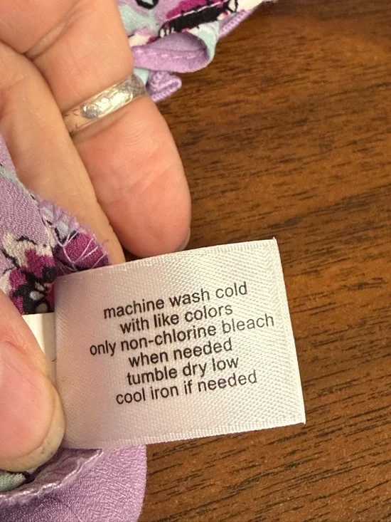 Lane Bryant Floral Blouse Ruffle Sleeve Purple Top Plus 22 Boho Spring Chic - Picture 9 of 10